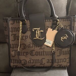 Juicy Couture Black and Brown Tote Bag